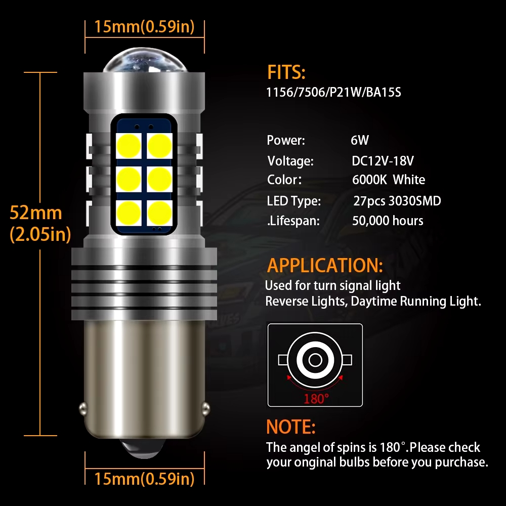 ampoule led 1156 p21w ba15s